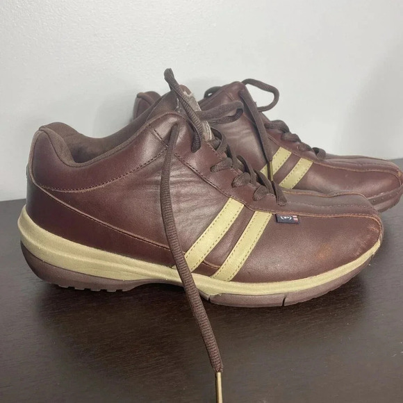 Phat Farm Mens Vintage Leather Tan Brown Shoe Size 9 - Picture 3 of 12